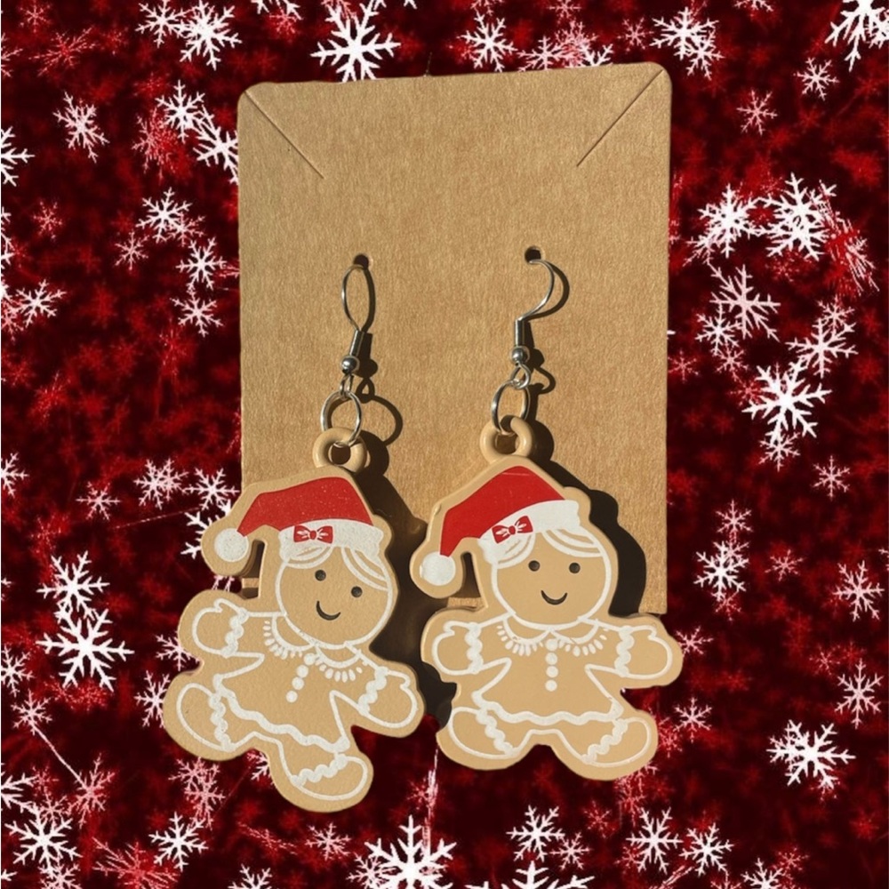Gingerbread women earrings
